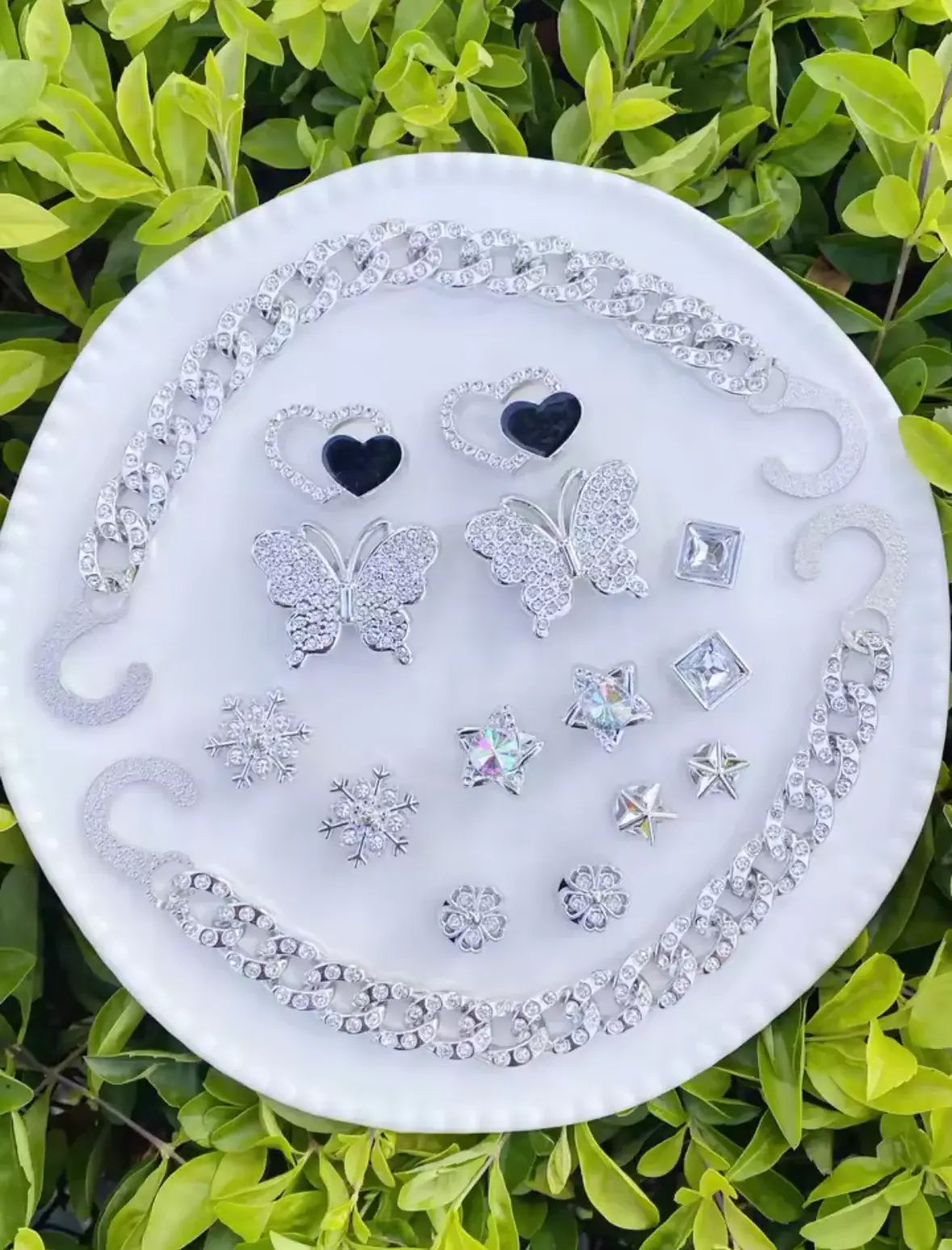 Platinum Frost Princess Clog Charms Set