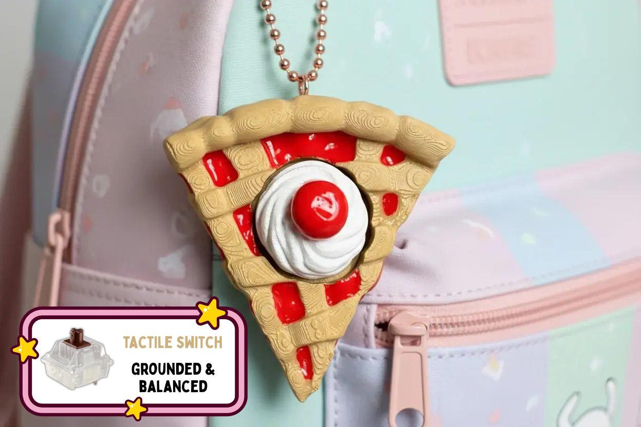 Cherry Pie Clicker Fidget Keychain