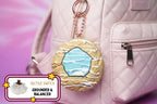 Blue Jelly Thumbprint Cookie Clicker Fidget Keychain