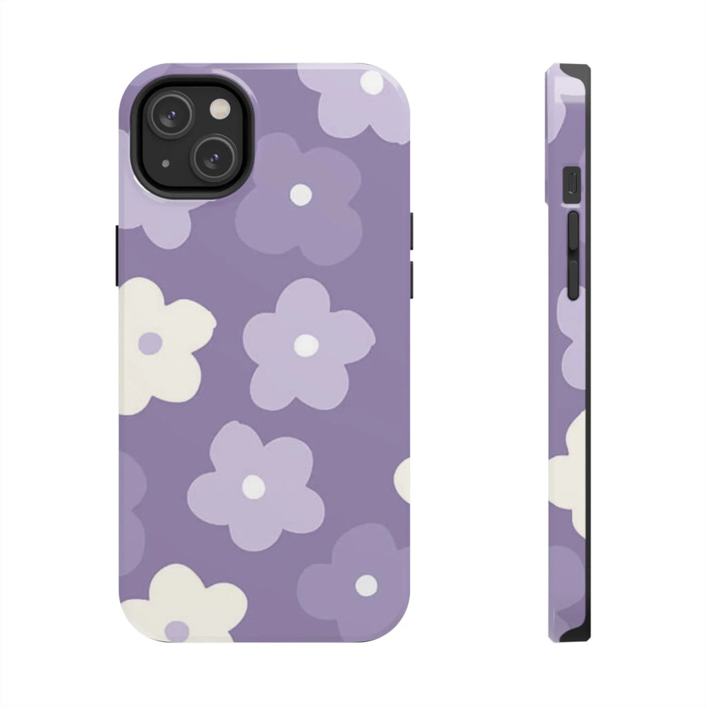 Pastel Purple Flowers Phone Case (Apple & Android) - Pink Sweetheart