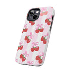 Strawberry Cherries Phone Case (Apple & Android) - Pink Sweetheart