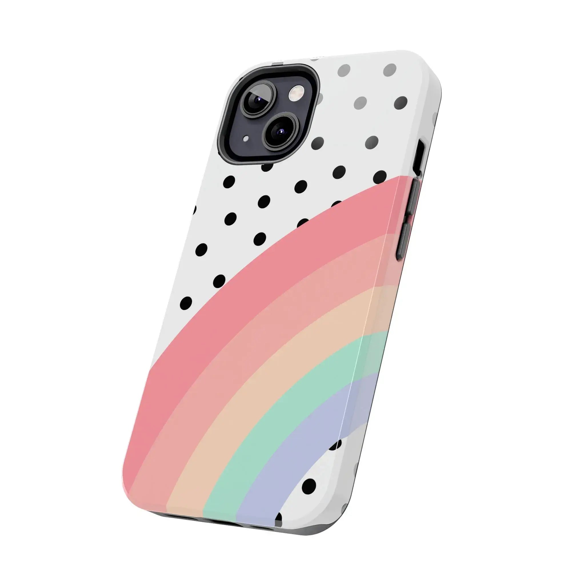 Polka Dot Rainbow Phone Case (Apple & Android) - Pink Sweetheart