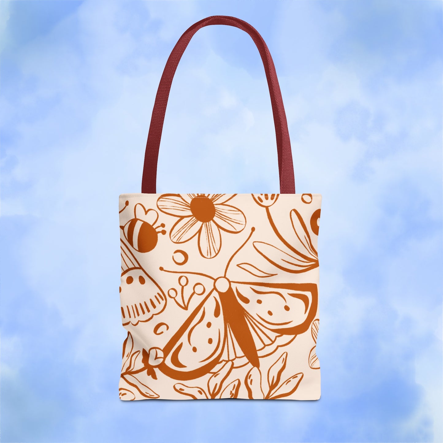 Autumn Butterfly Floral Tote Bag