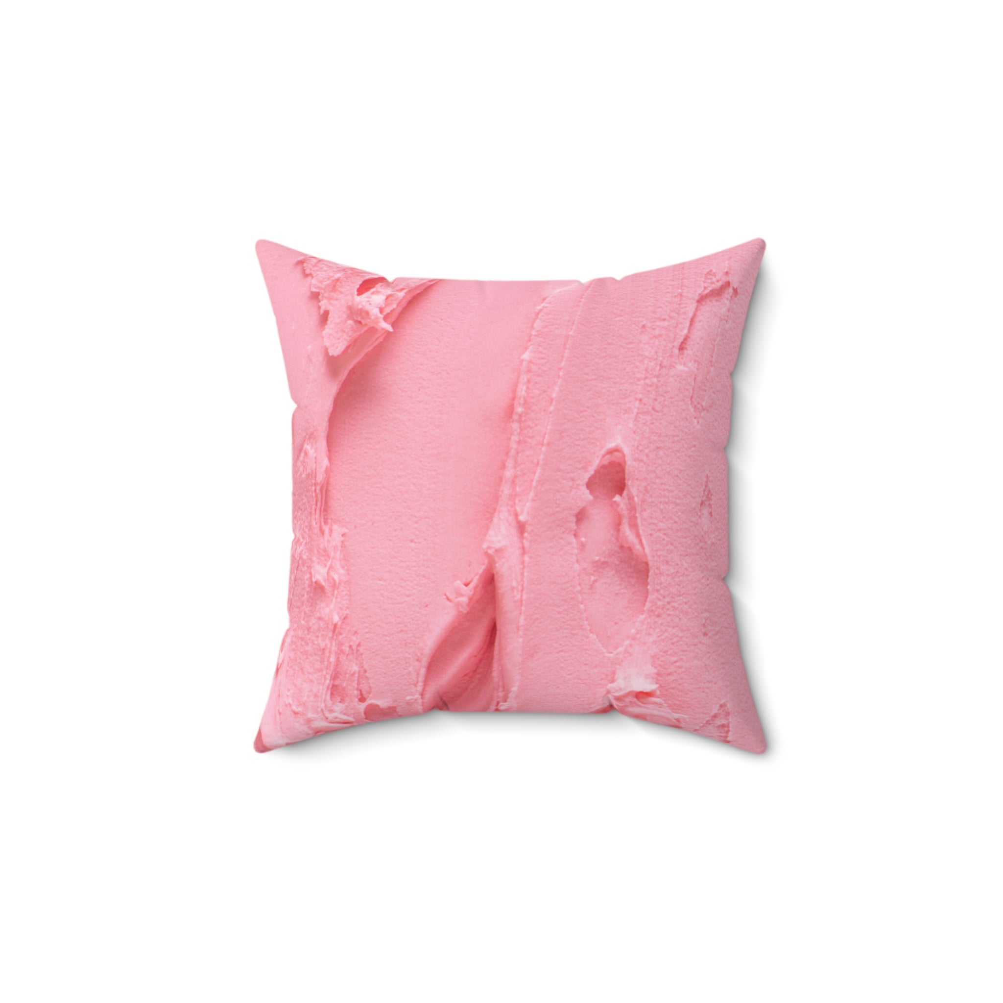 Pretty Pink Frosting Square Pillow