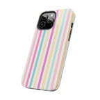 Pastel Candy Stripes Phone Cases (Apple & Android) - Pink Sweetheart