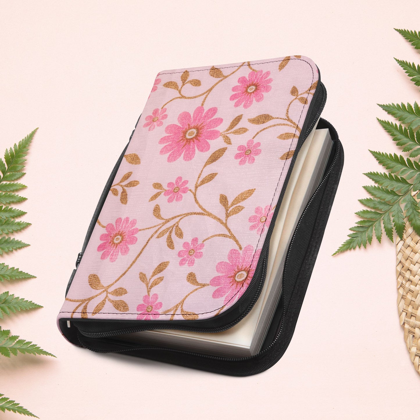 Vintage Pink Floral Book Cover