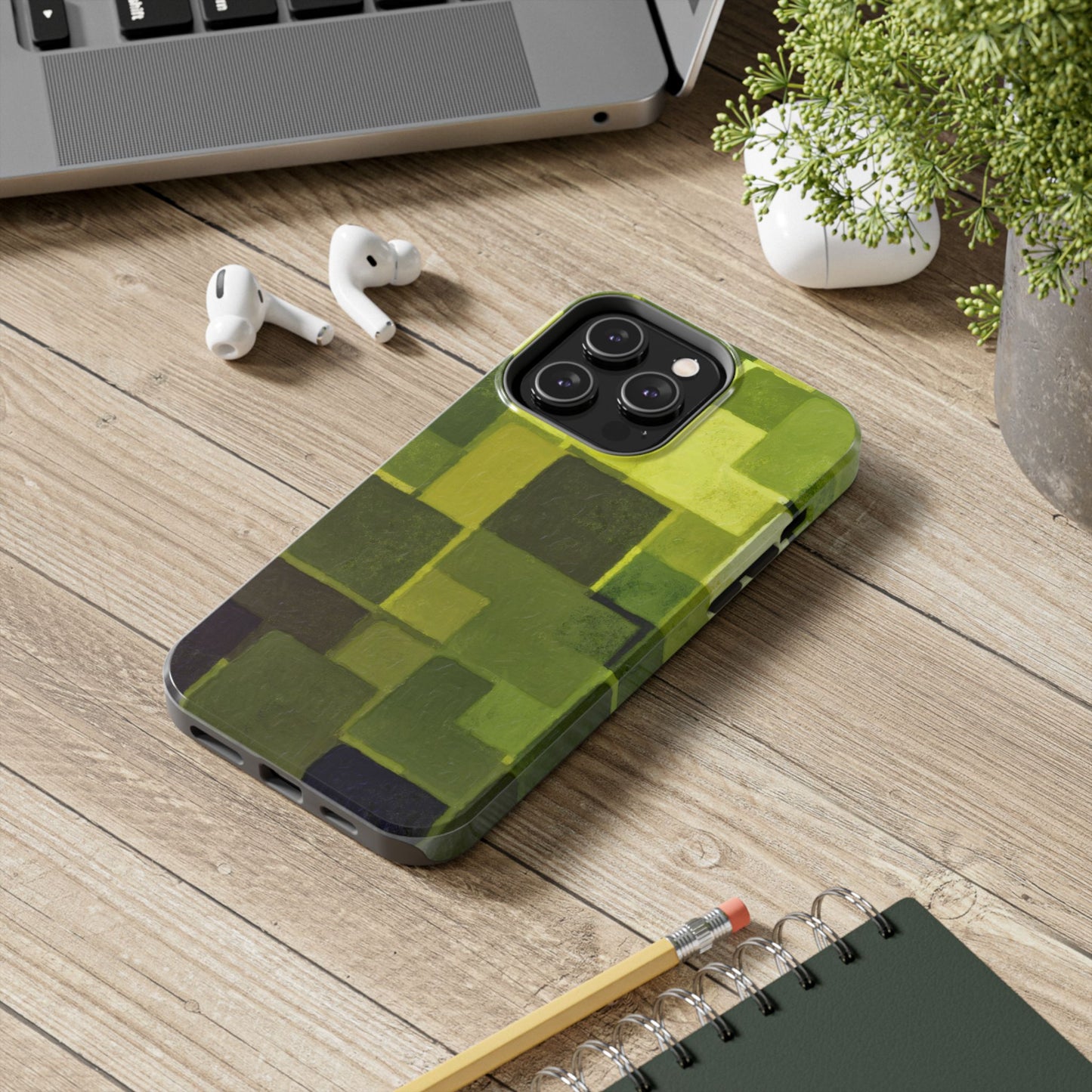 Chartreuse Patchwork Phone Case