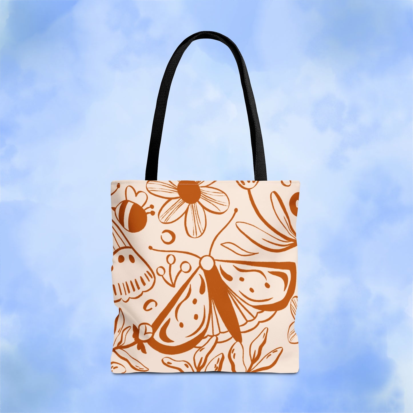 Autumn Butterfly Floral Tote Bag