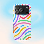 Rainbow Swirls Phone Case (Apple & Android) - Pink Sweetheart