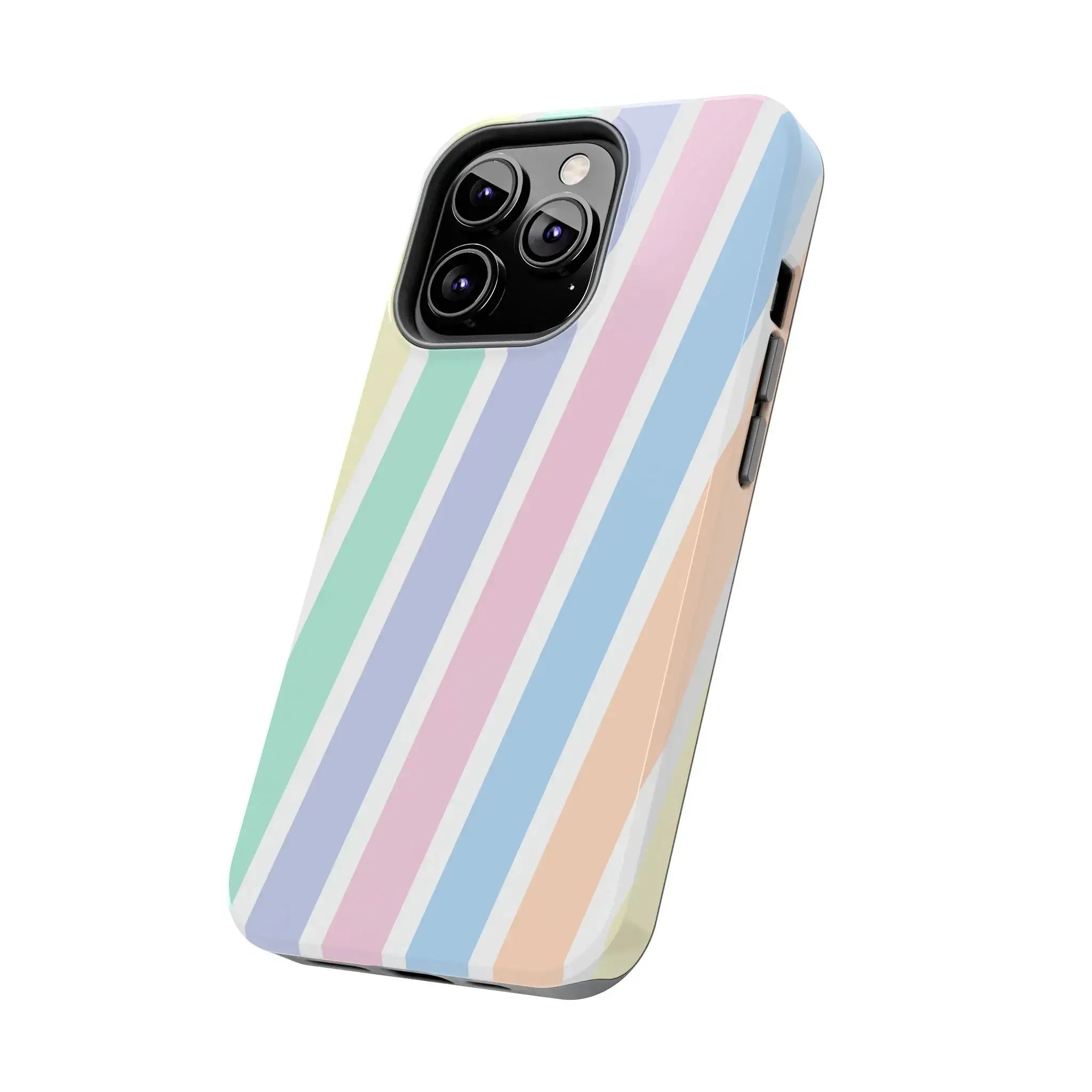 Pretty Pastel Lines Phone Case (Apple & Android) - Pink Sweetheart