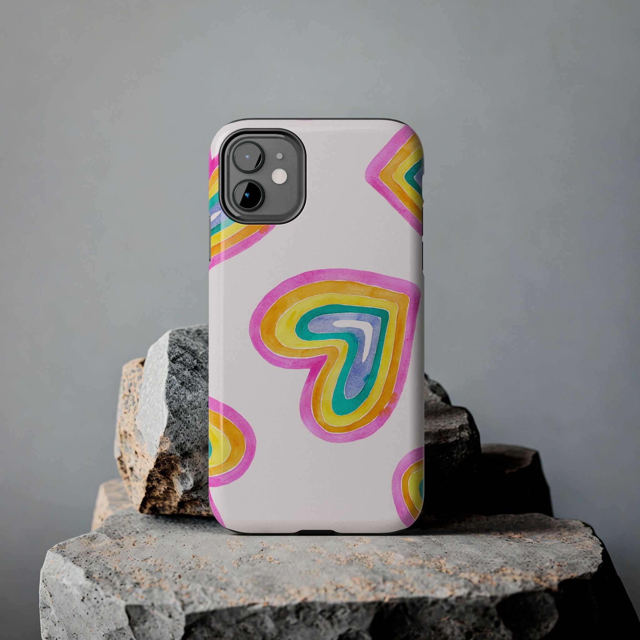 Rainbow Hearts Phone Case (Apple & Android)