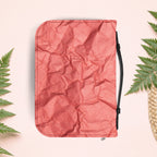 Wrinkled Red Coral Paper Book Cover