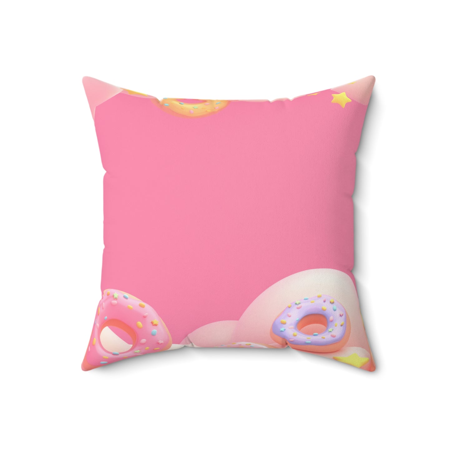 Pink Donut Dreams Square Pillow