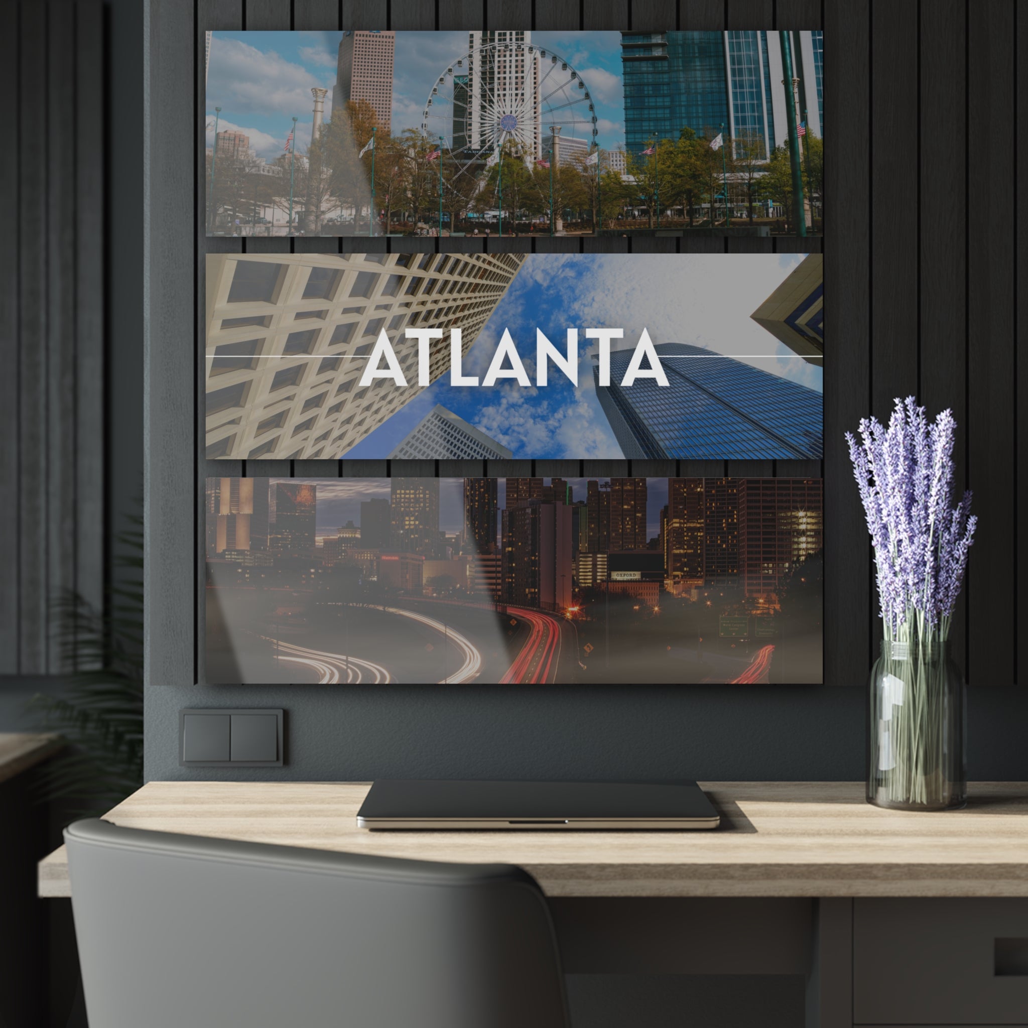 Atlanta Skyline Acrylic Prints (Triptych)