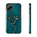 Green & Gold Marble Phone Case (Apple & Android)