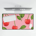 Cherry Queen Desk Mat - Pink Sweetheart