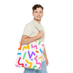 Colorful Doodle Zig Zags Tote Bag