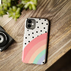 Polka Dot Rainbow Phone Case (Apple & Android) - Pink Sweetheart