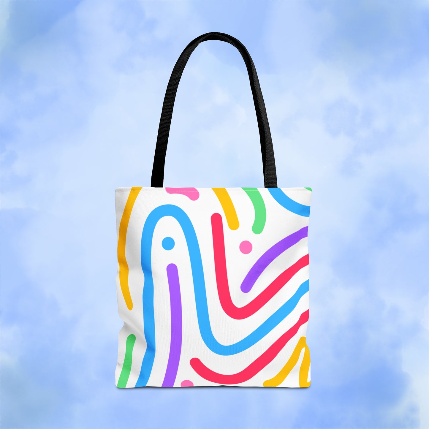 Colorful Doodle Swirl Tote Bag