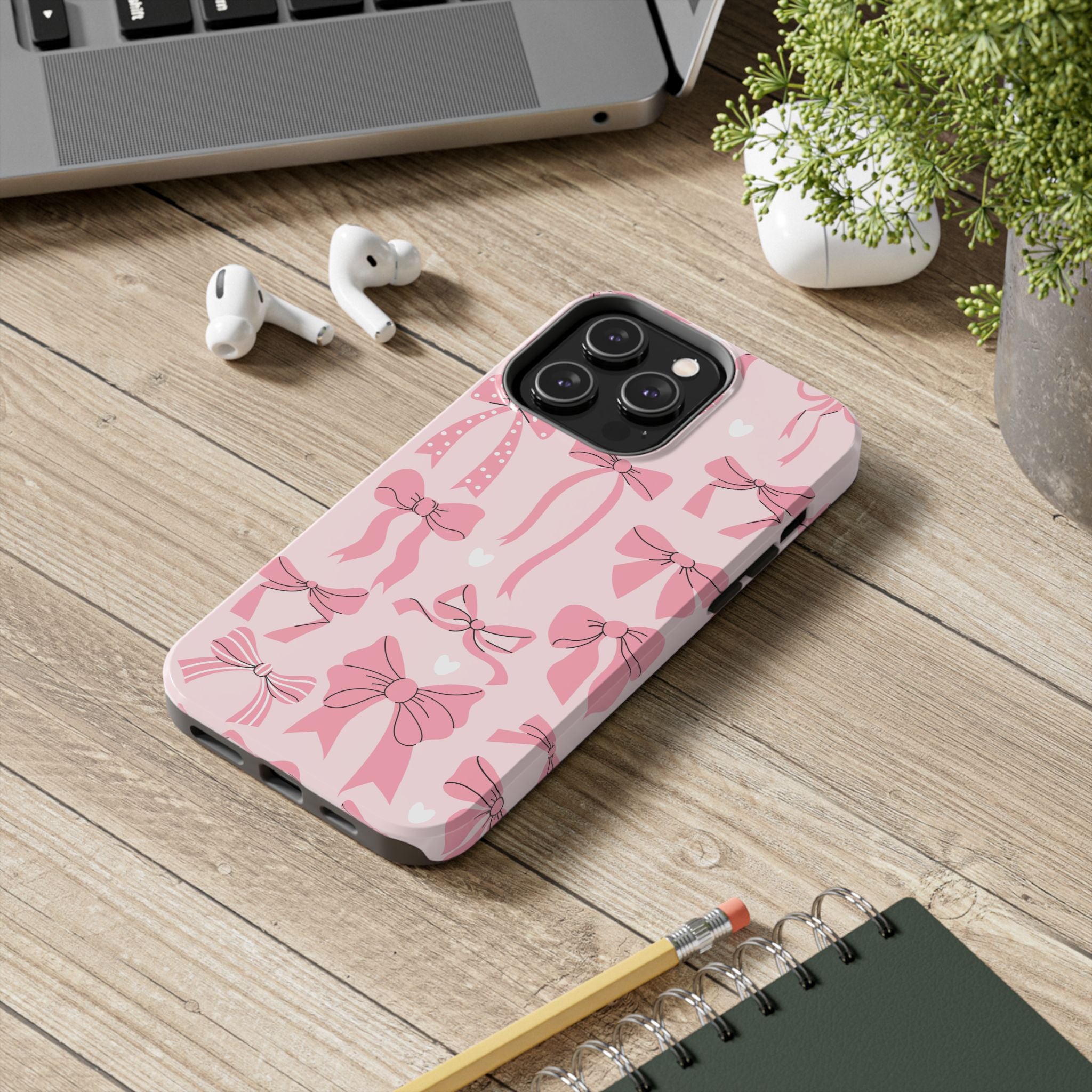Pink Bow Ribbons Phone Case (Apple & Android)