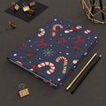 Peppermint Candy Canes Hardcover Matte Journal - Pink Sweetheart