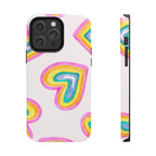 Rainbow Hearts Phone Case (Apple & Android) - Pink Sweetheart