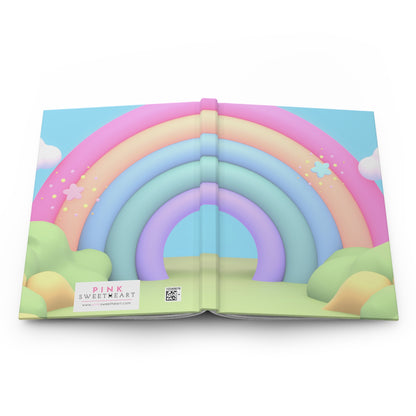 Cuaderno mate de tapa dura Rainbow Cuteness 