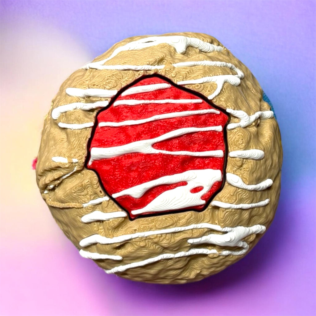 Strawberry Thumbprint Cookie Clicker Fidget Keychain