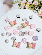 Blushing Butterfly Blossom Clog Charms Set
