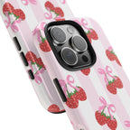 Strawberry Cherries Phone Case (Apple & Android) - Pink Sweetheart