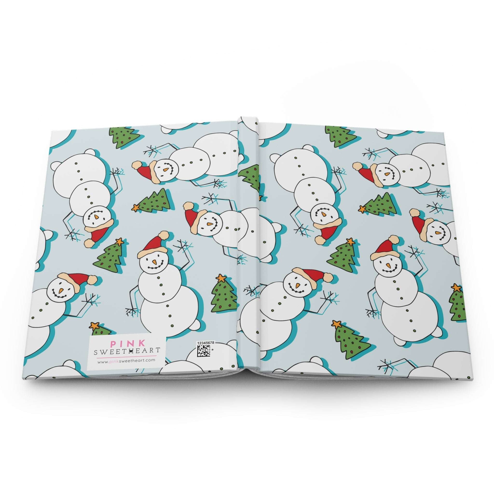 Jolly Winter Snowman Hardcover Matte Journal