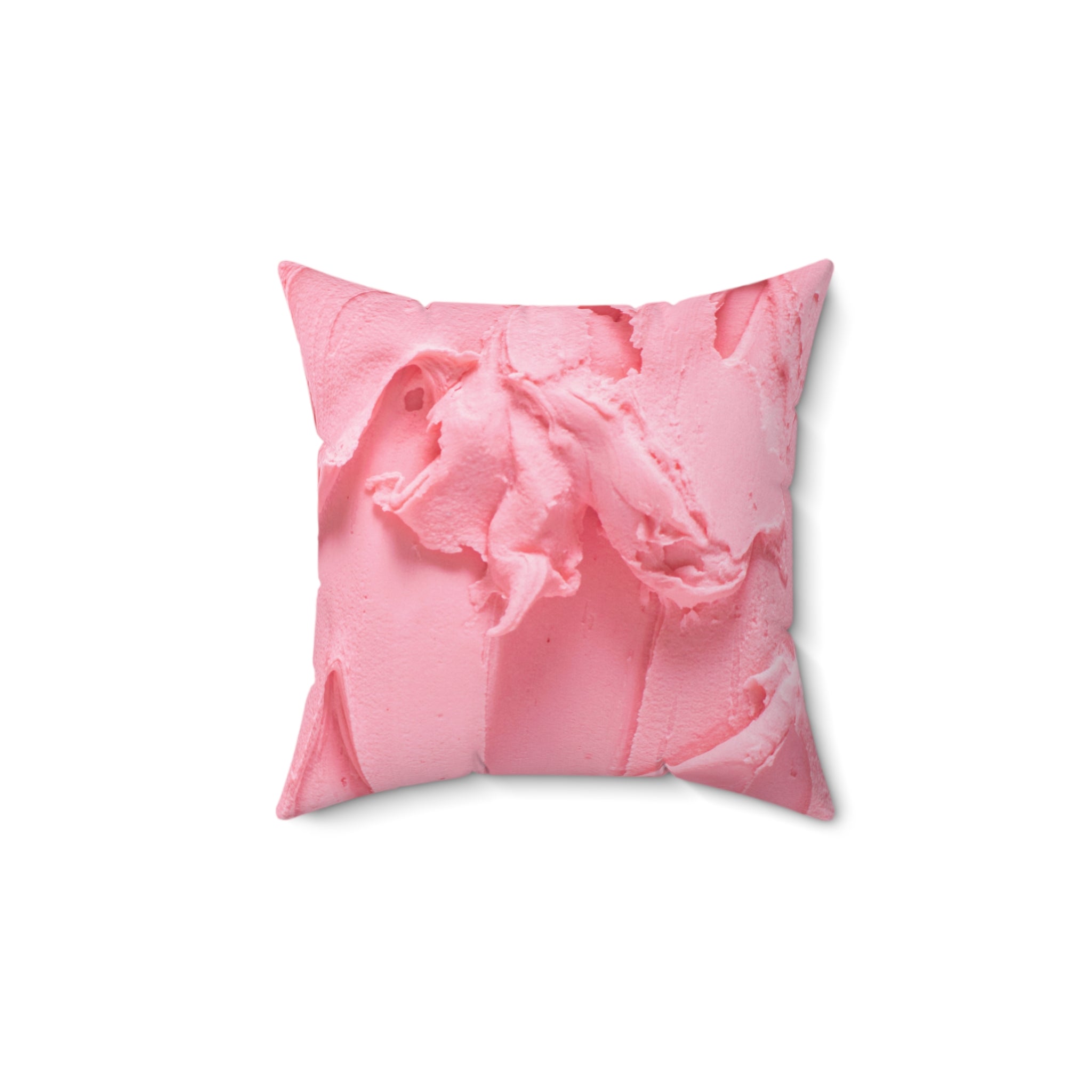 Pretty Pink Frosting Square Pillow