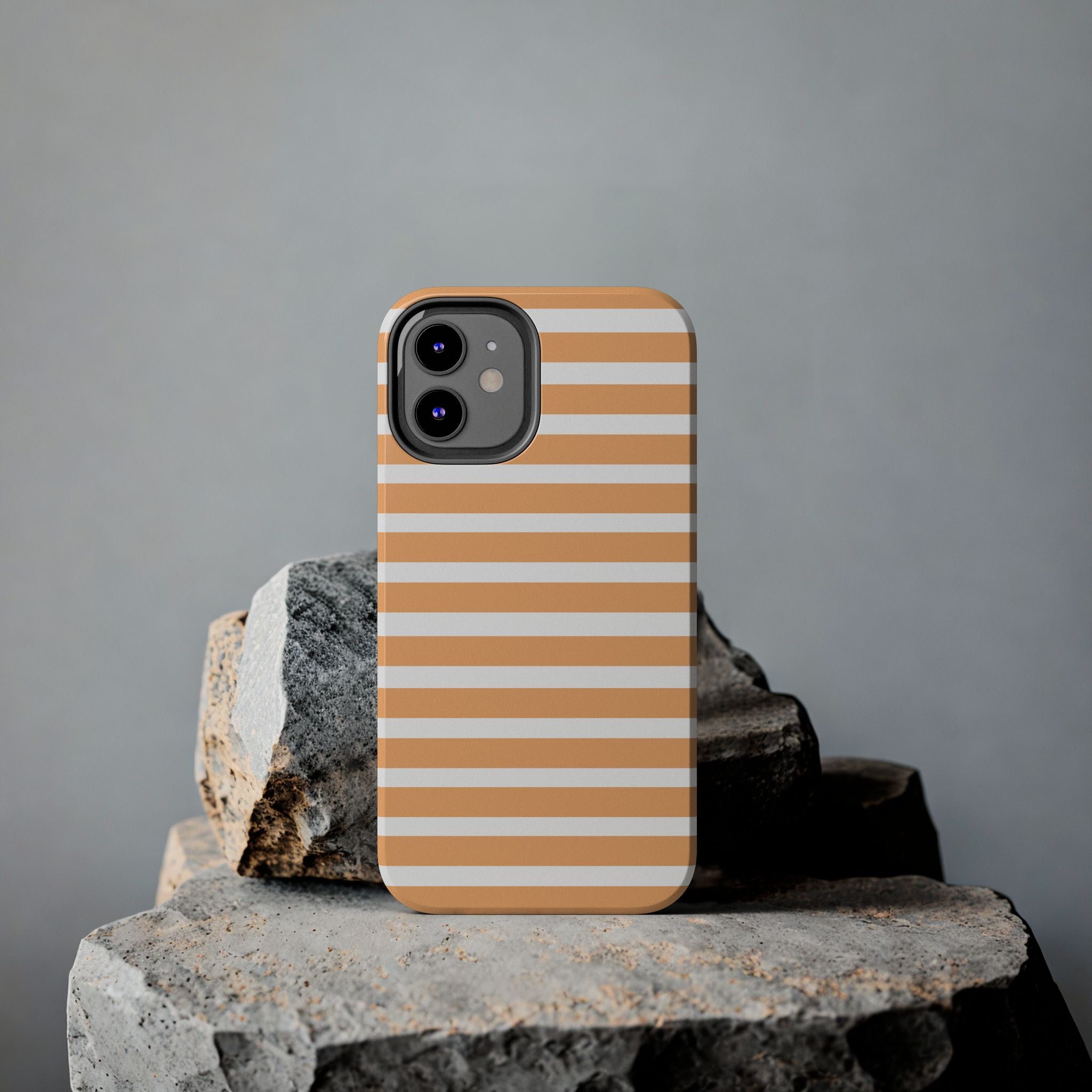 Orange Stripe Lines Phone Case (Apple & Android)