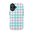 Pastel Gingham Phone Case (Apple & Android) - Pink Sweetheart