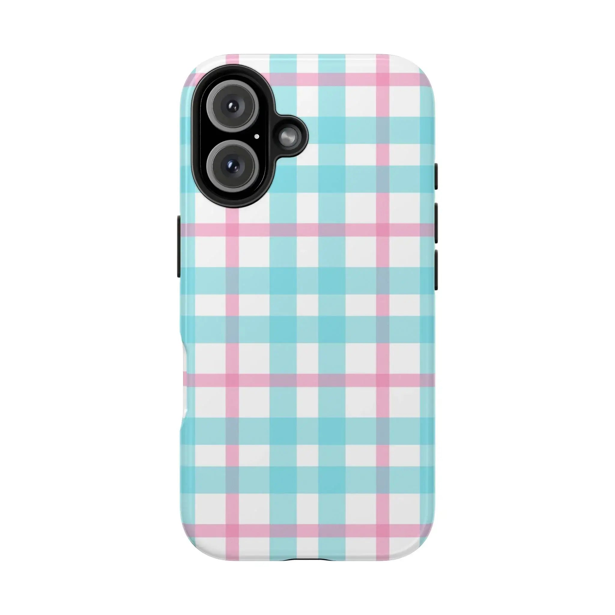Pastel Gingham Phone Case (Apple & Android) - Pink Sweetheart