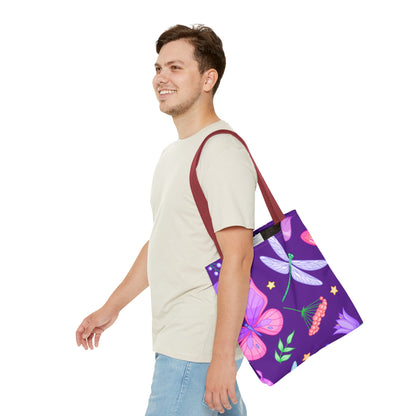 Purple Butterfly Forest Tote Bag