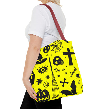 Spooky Neon Halloween Tote Bag