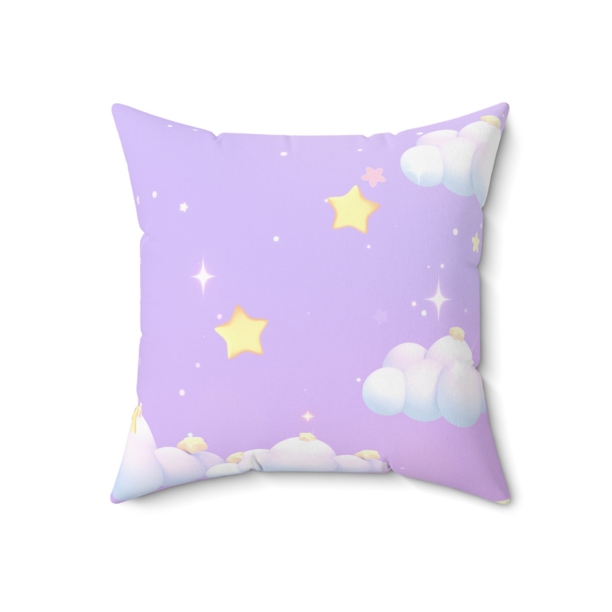 Cloudy Lavender Skies Square Pillow