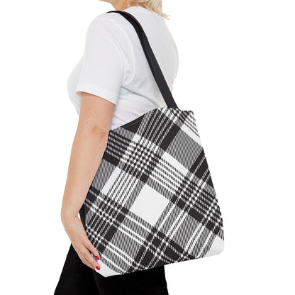 Black Check Tote Bag