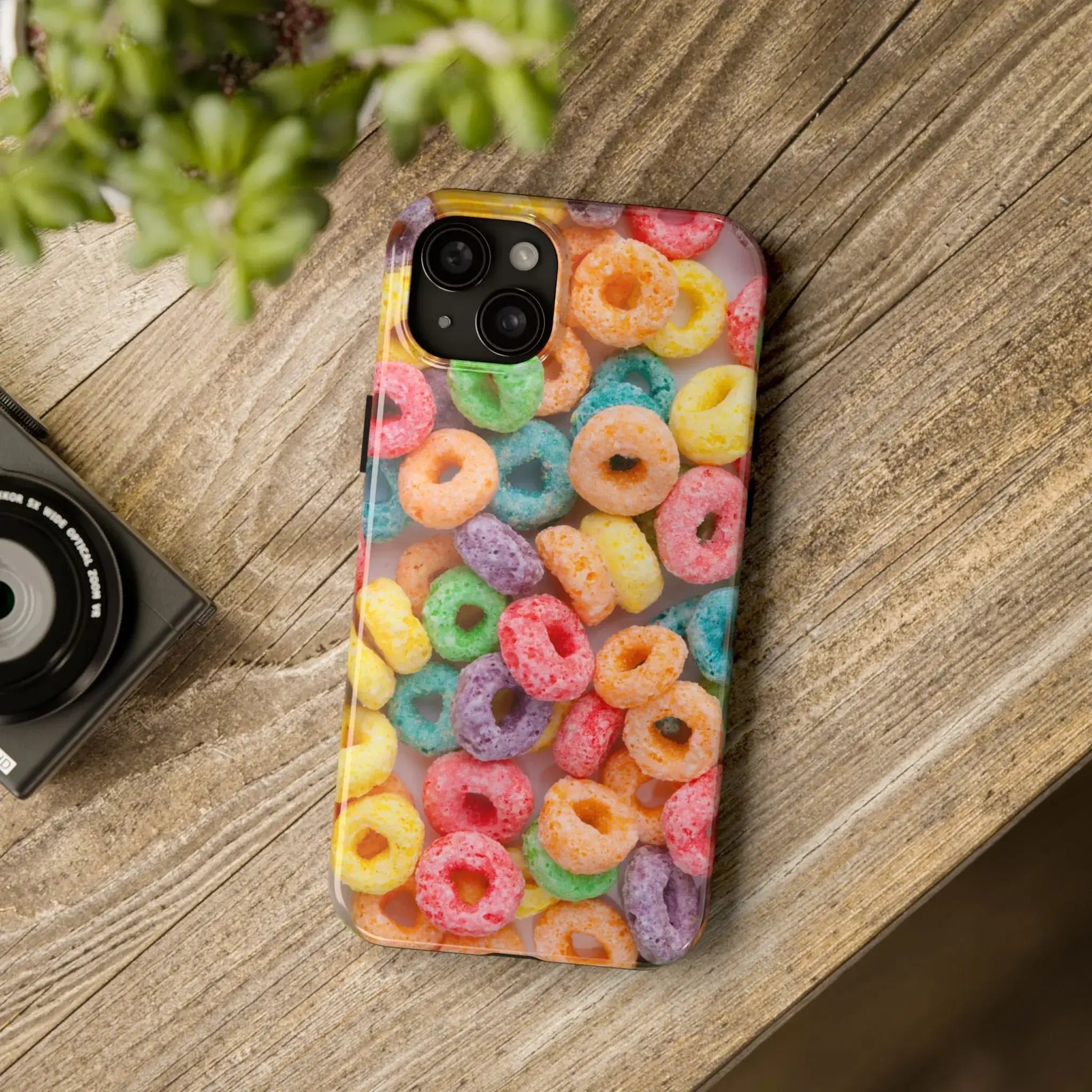 Morning Cereal Loops Phone Case (Apple & Android) - Pink Sweetheart