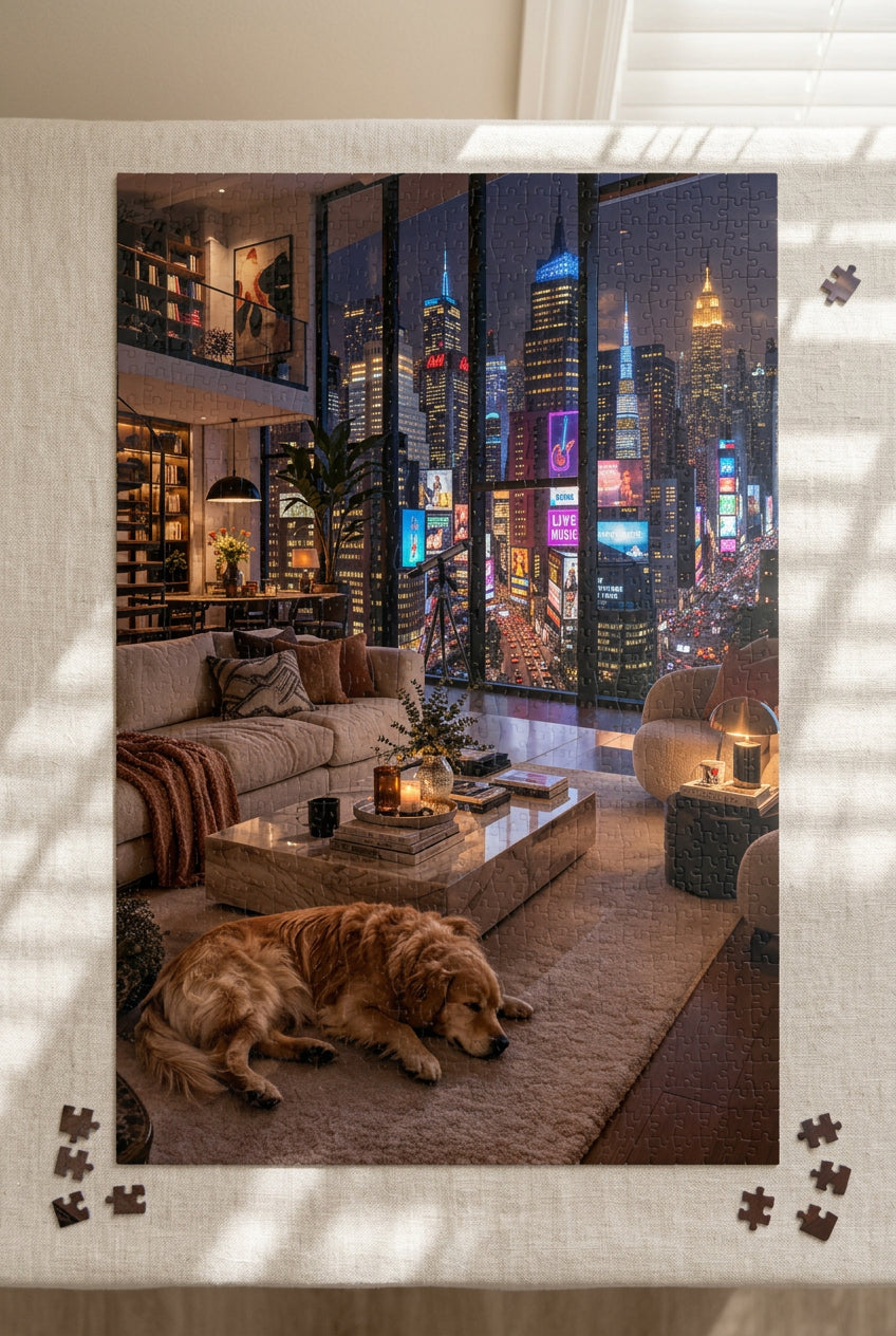 Midnight Loft in the City Puzzle - 1014pcs