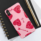 Sparkling Red Hearts Phone Case (Apple & Android)