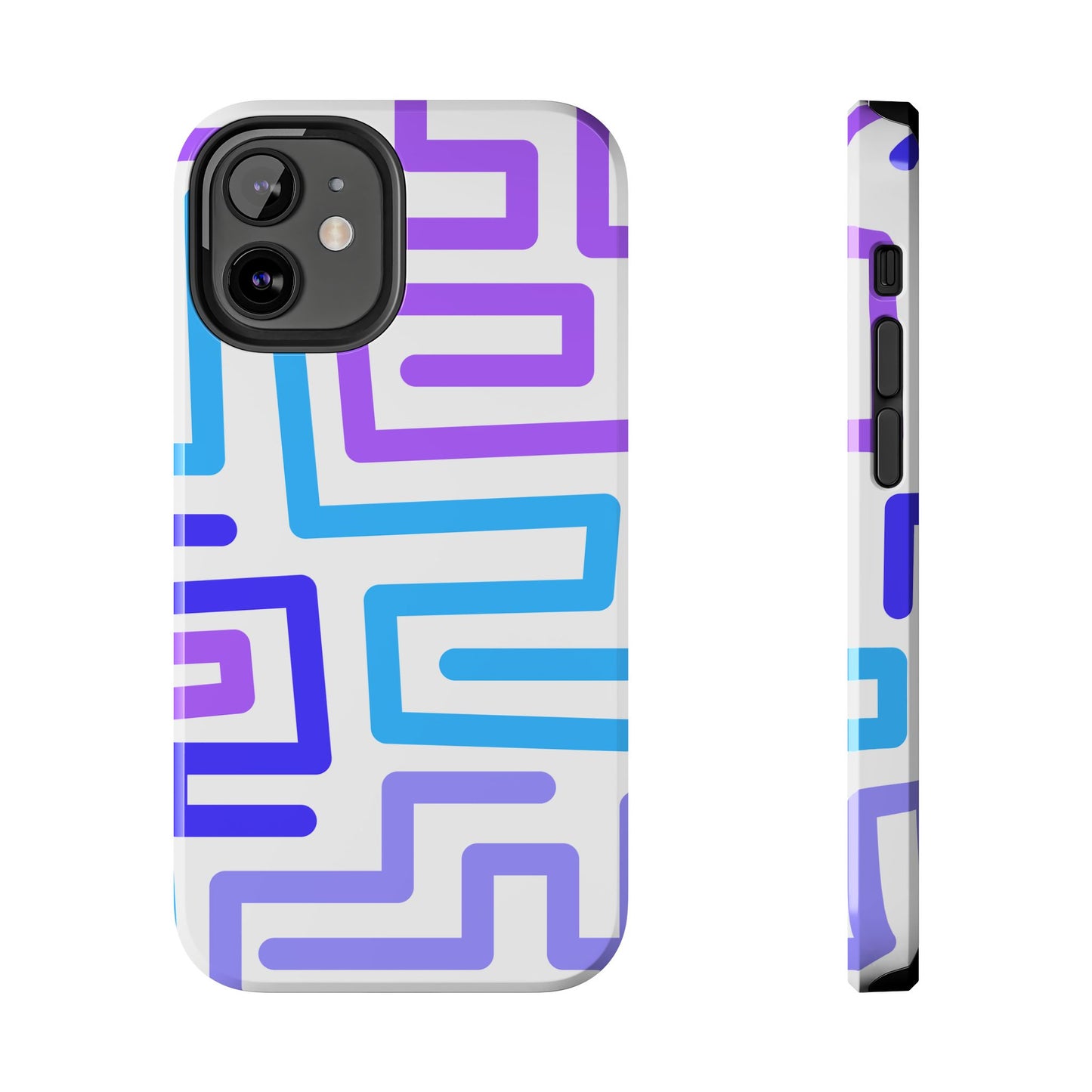 Abstract Neon Maze Phone Case