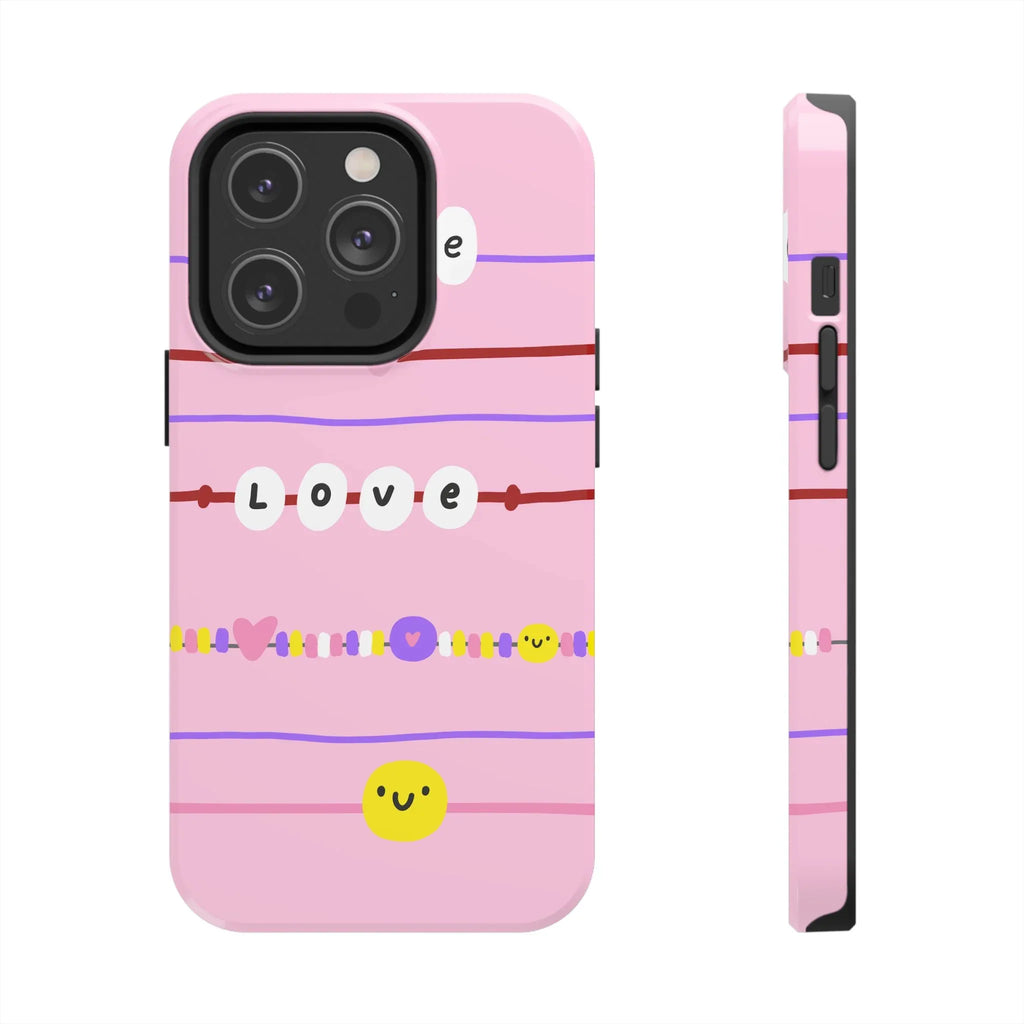 Bestie Bracelets Phone Case (Apple & Android) - Pink Sweetheart