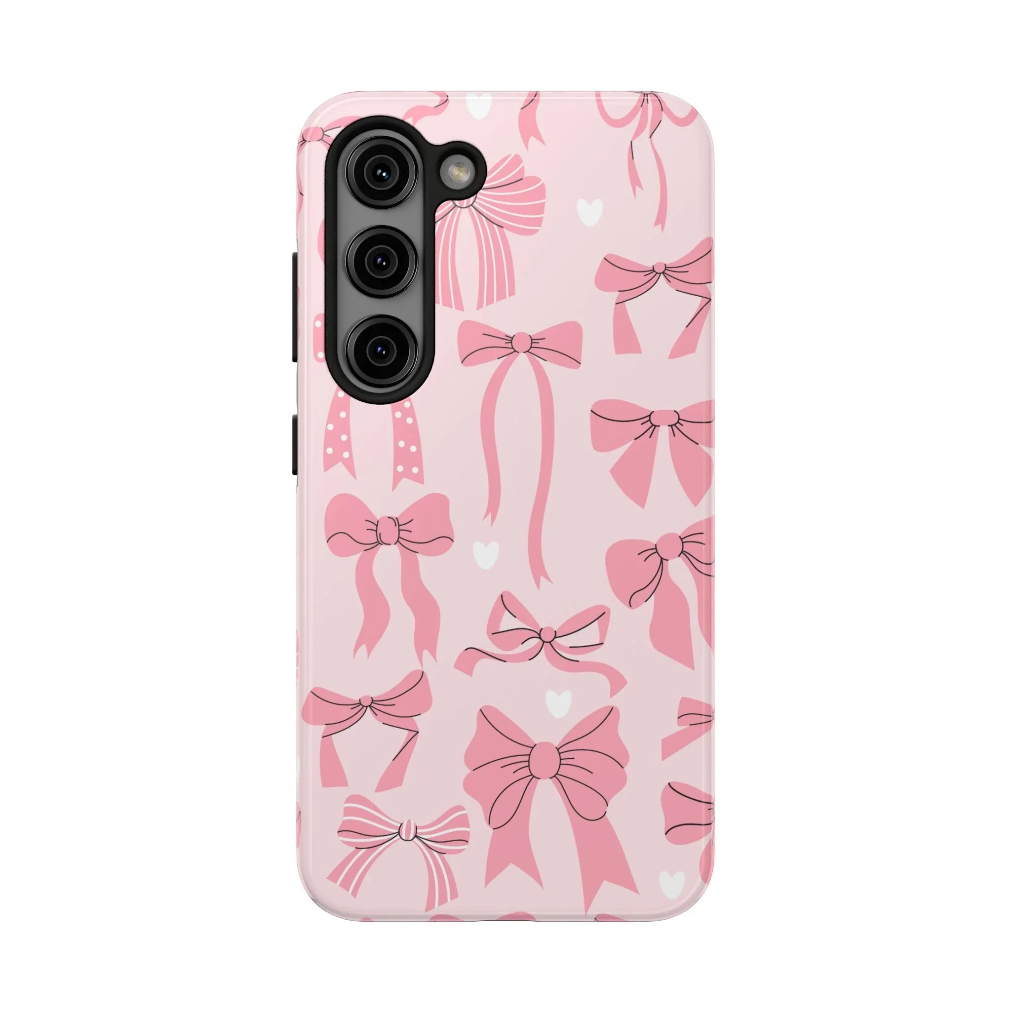 Pink Bow Ribbons Phone Case (Apple & Android) - Pink Sweetheart