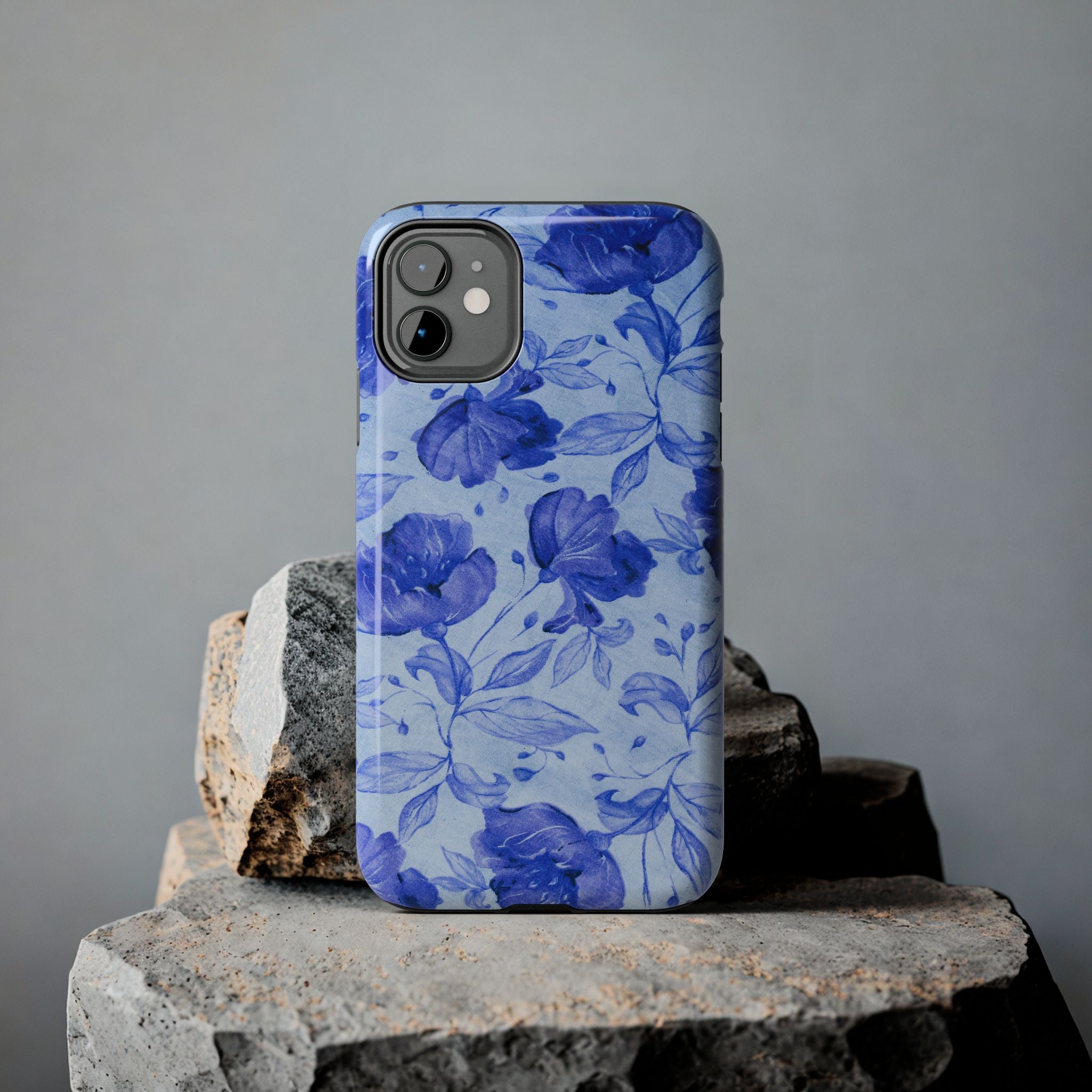 Blue Floral Pattern Phone Case (Apple & Android)