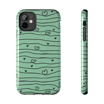 Scribble Love Hearts Phone Case