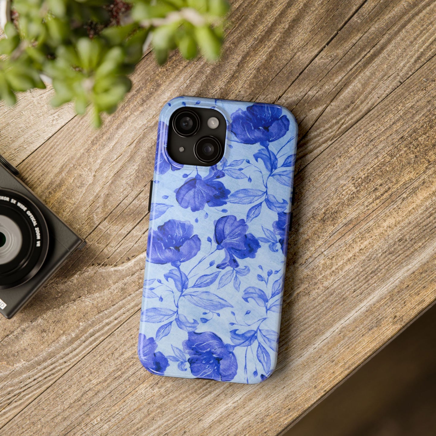 Blue Floral Pattern Phone Case