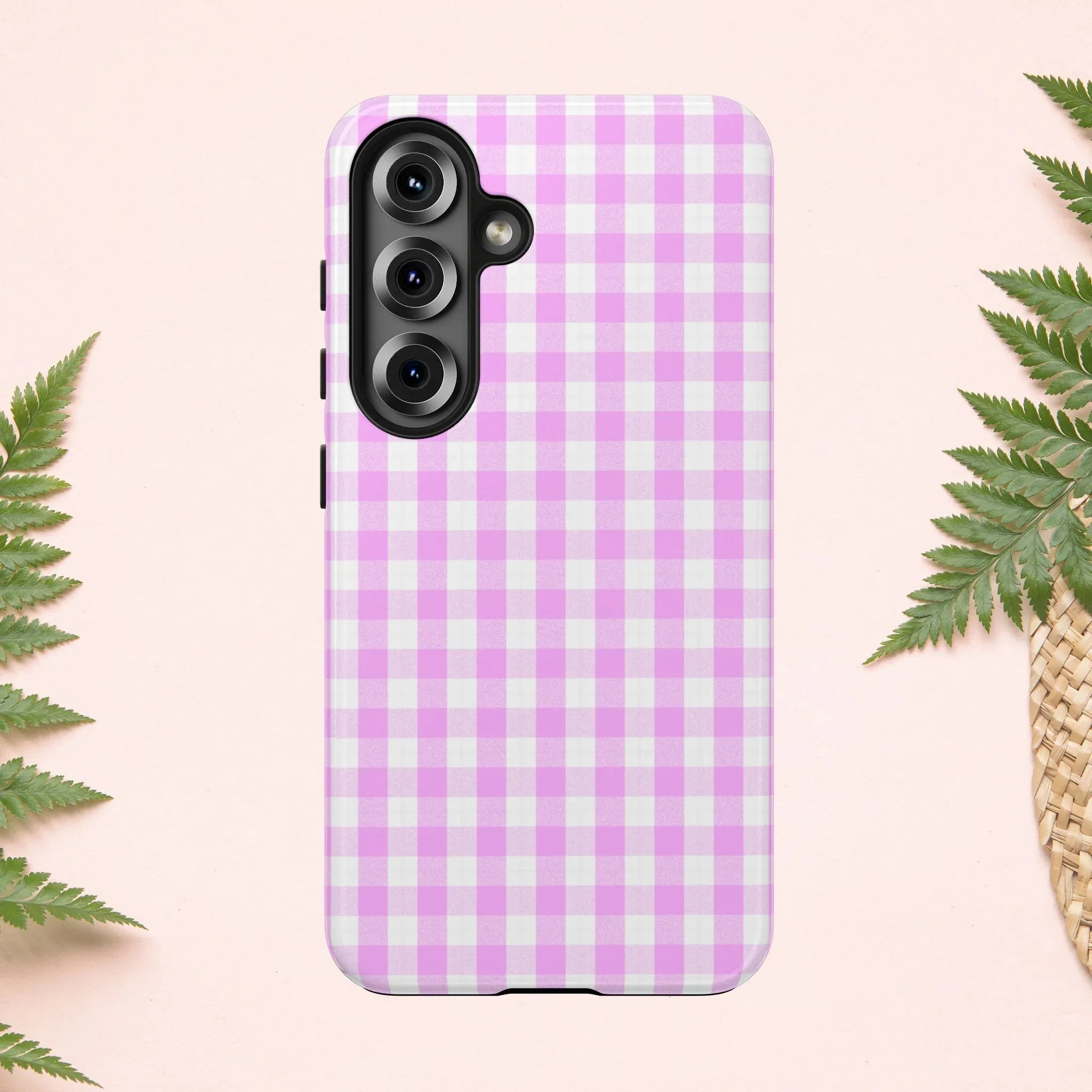 Pink Gingham Phone Case (Apple & Android) - Pink Sweetheart