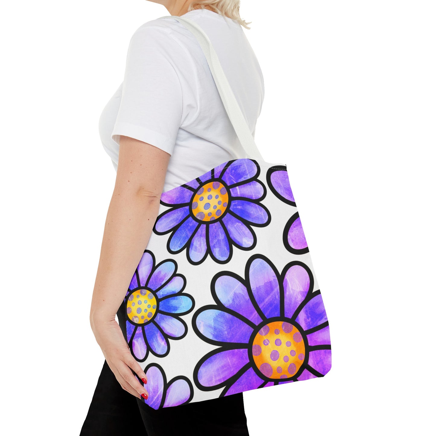 Purple Florals Tote Bag